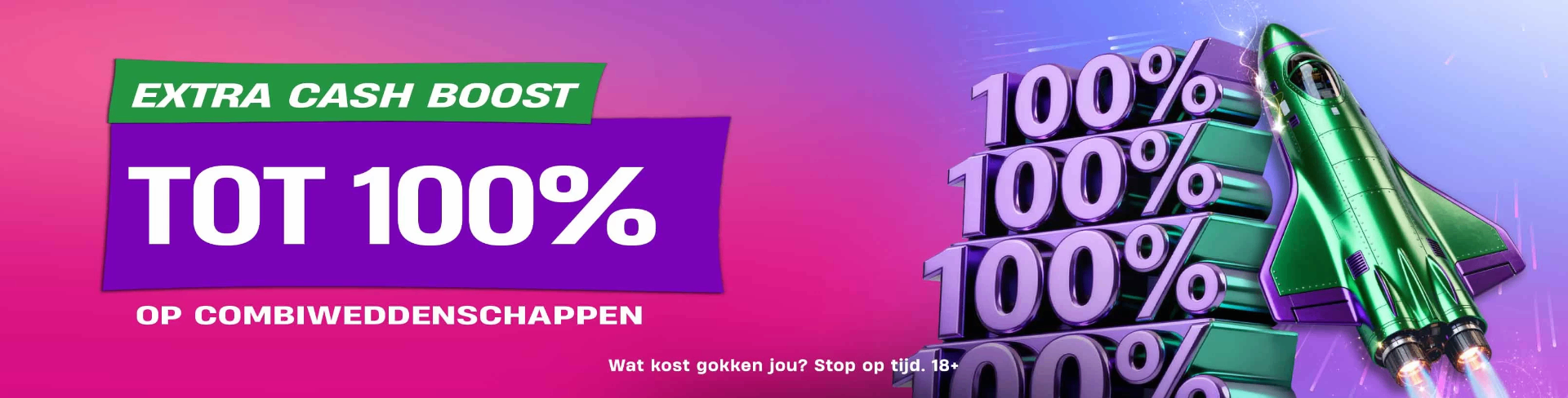 Vbet extra cash boost tot 100 procent op combiweddenschappen
